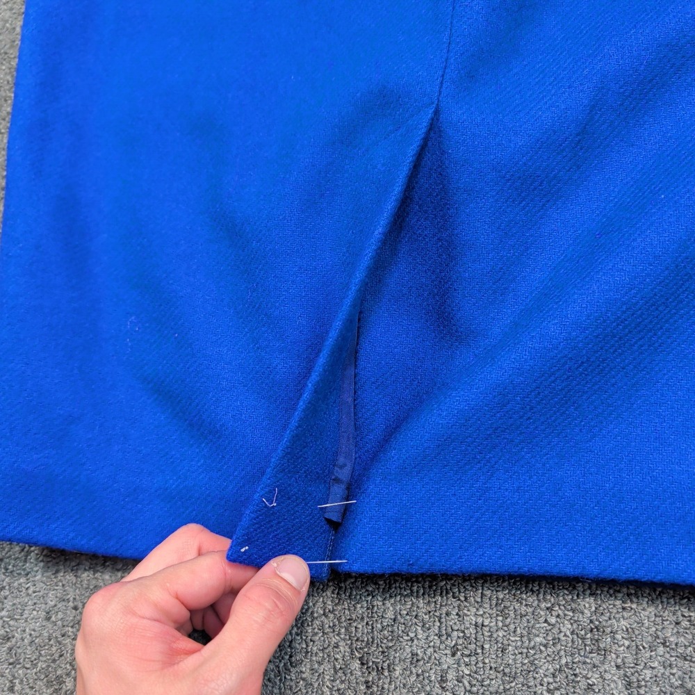 Pure Collection Classic Pencil Skirt 6 Sapphire Blue 100% Wool British Cloth NWT - Picture 9 of 12